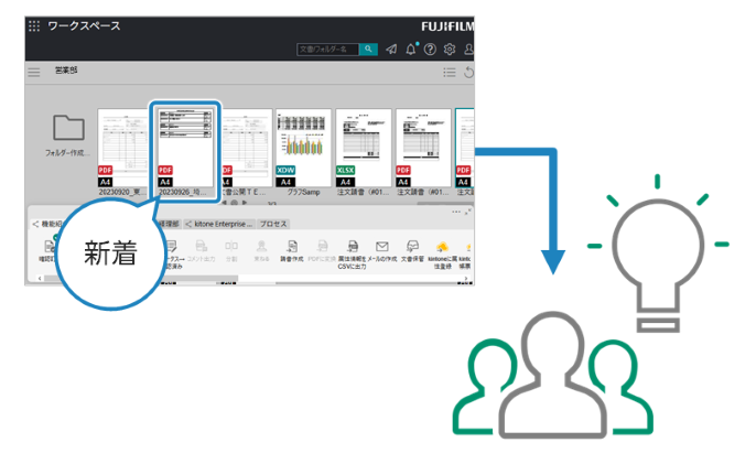 付与された属性およびファイル名の確認・修正