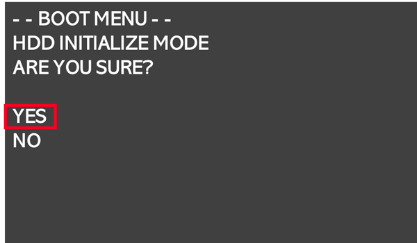 ［YES］をタップ